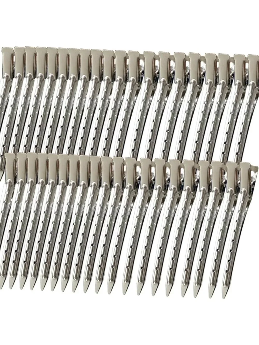 40 PCS Metal Duck Billed Clips for Hair Styling, Coloring & Rollers - Silver